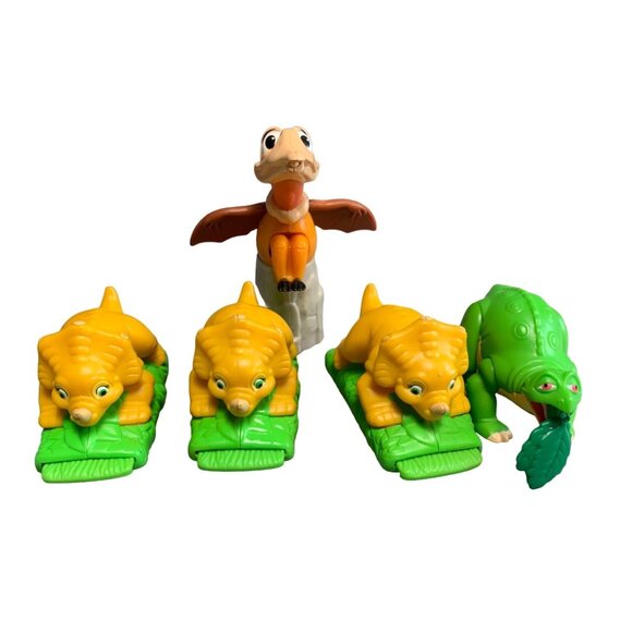 Vintage 1997 Burger King The Land Before Time Dinosaur Toys Set of 5 Collectible - Picture 1 of 13